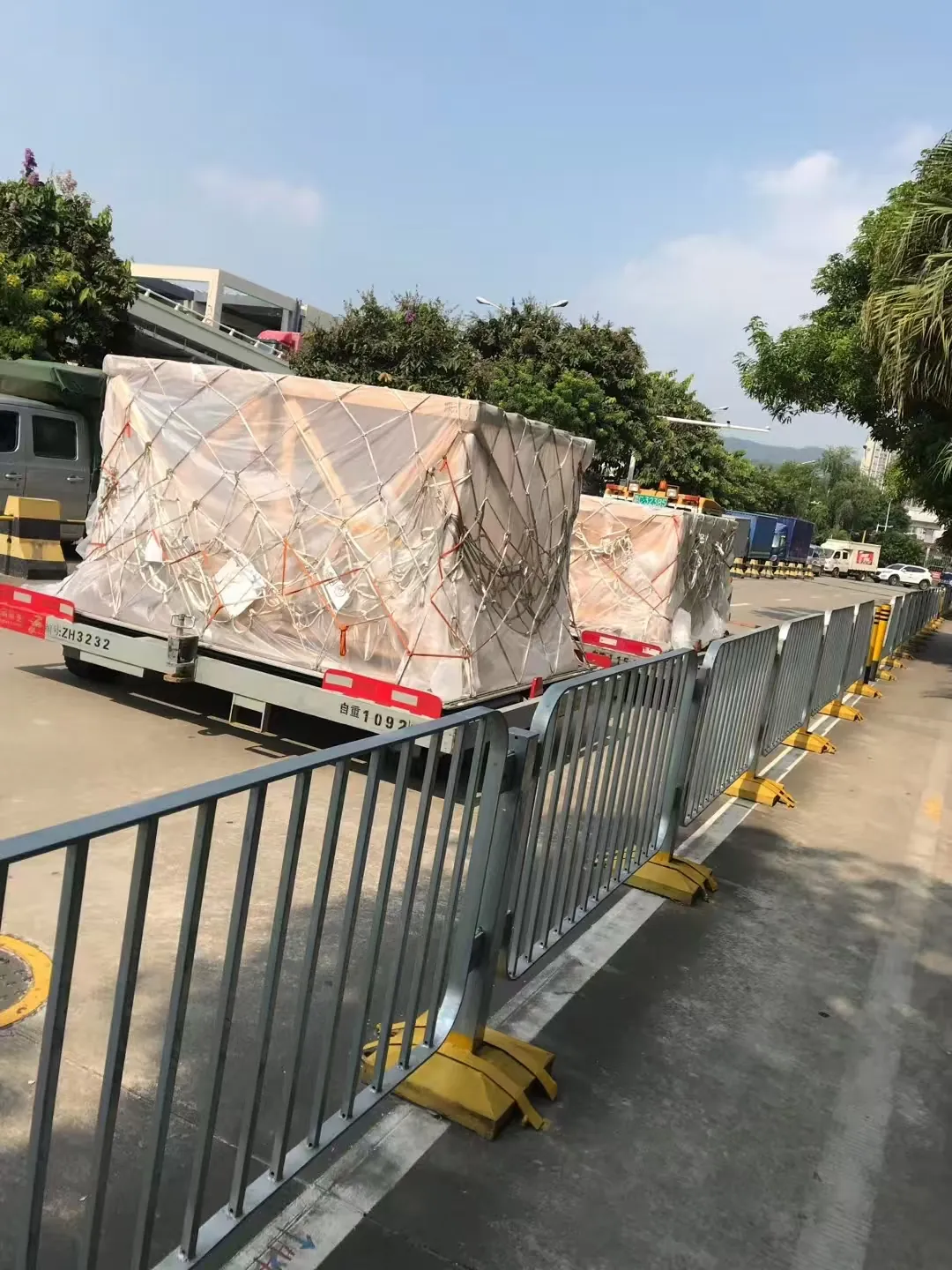 Air cargo pallets ready for loading